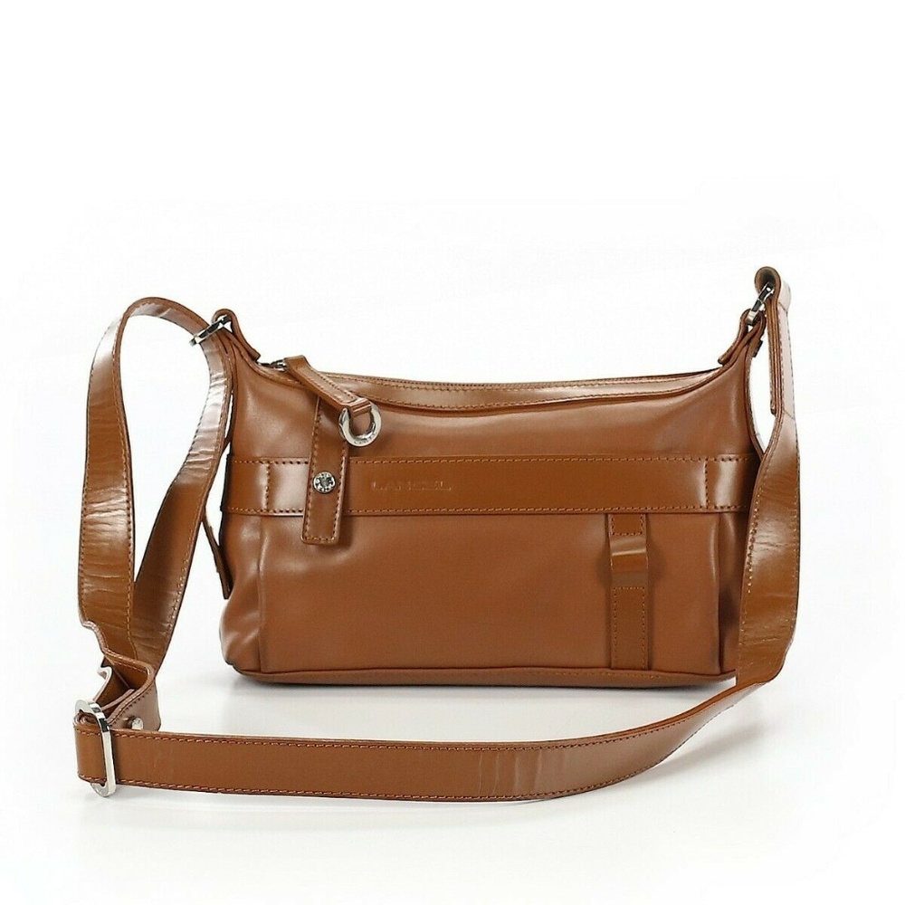 Lancel Tan 100% Leather Shoulder Bag